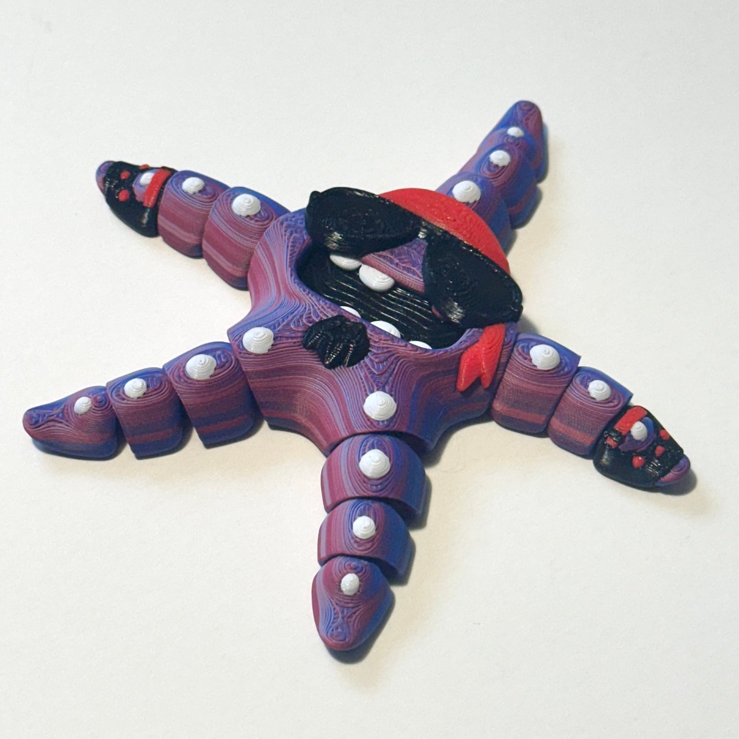Biker Starfish - 3D Printed Articulating Figure