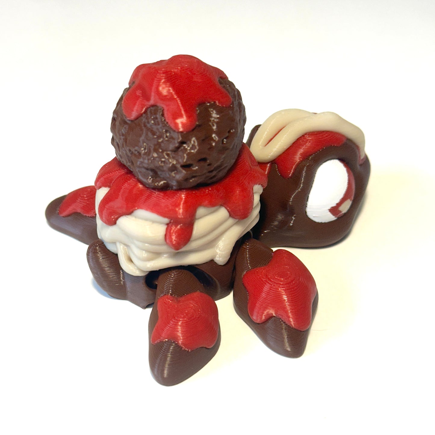 Spaghetti and Meatballs Turtle - 3D Printed Articulating Figure