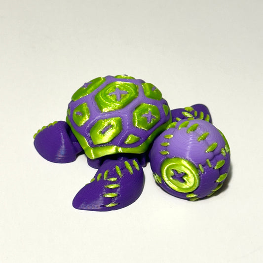 Stitch Turtle - 3D Printed Articulating Figure