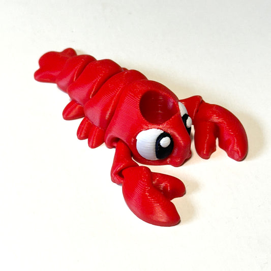 Flexi Lobster Straw Topper - 3D Printed Articulating Figure