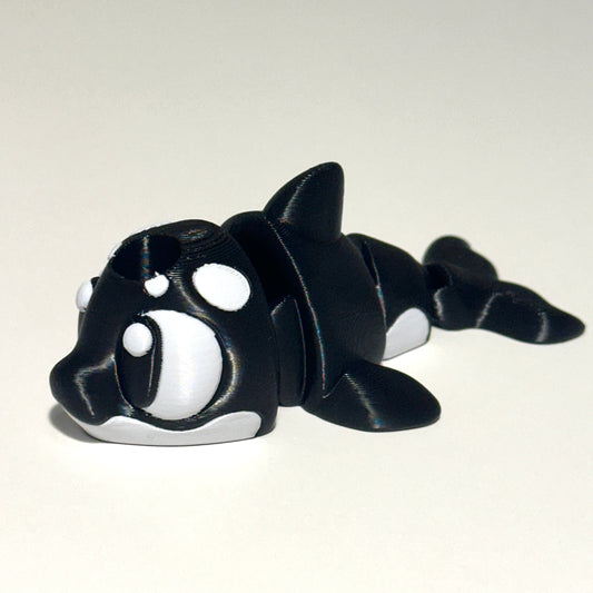 Orca Straw Topper - 3D Printed Articulating Figure