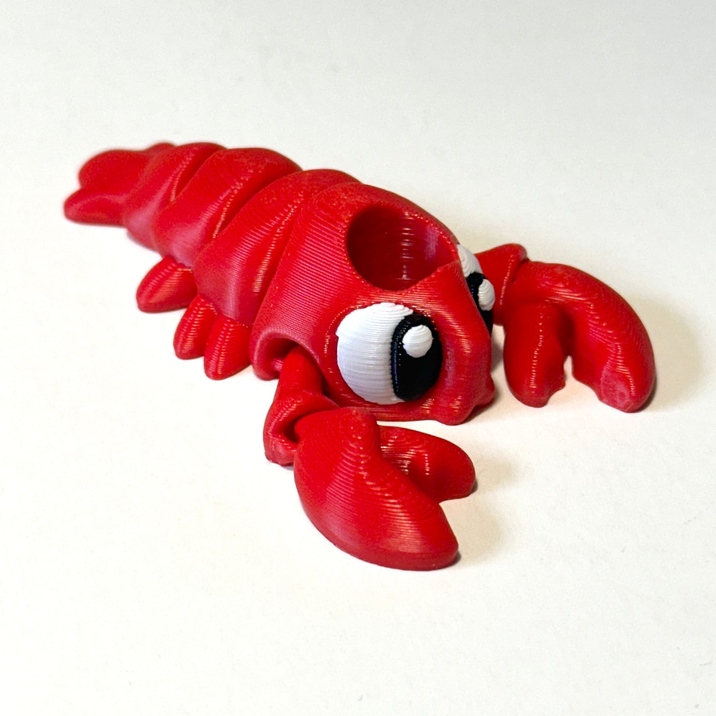 Flexi Lobster Straw Topper - 3D Printed Articulating Figure