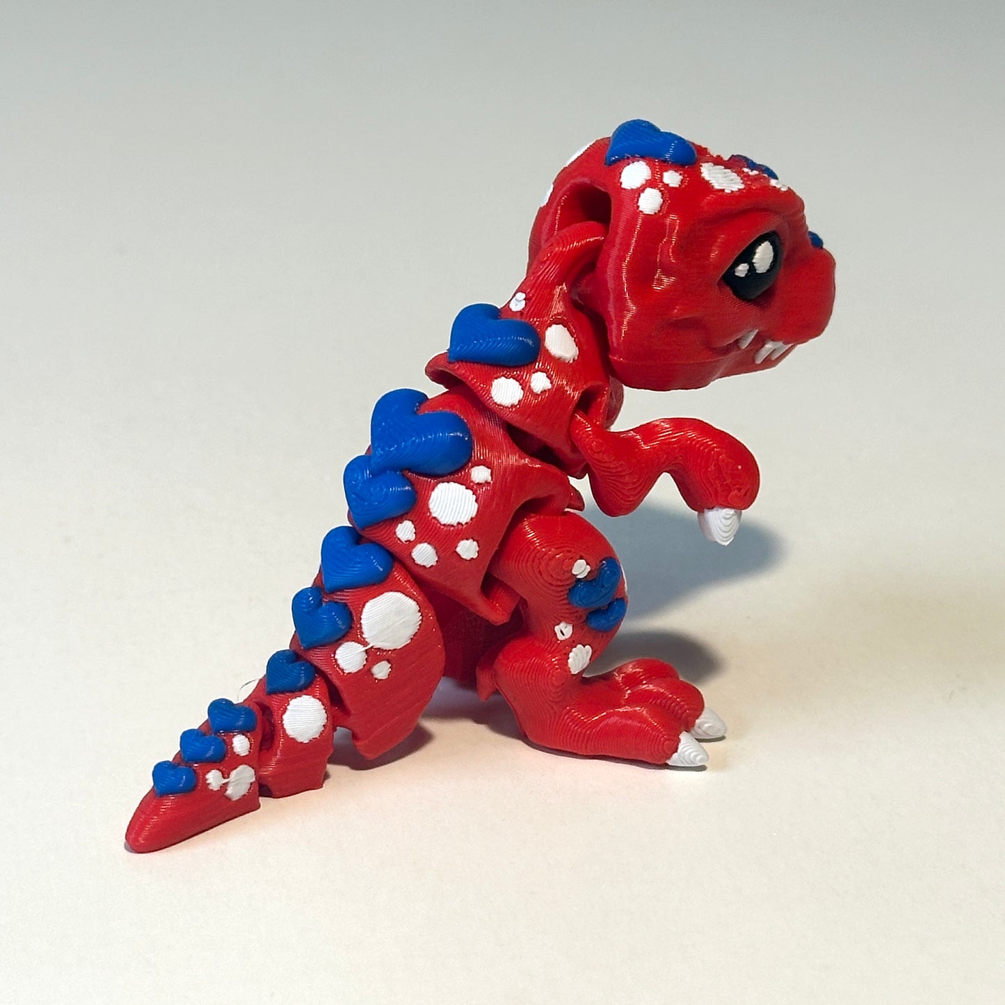 Flexi Heart T-Rex - 3D Printed Articulating Figure