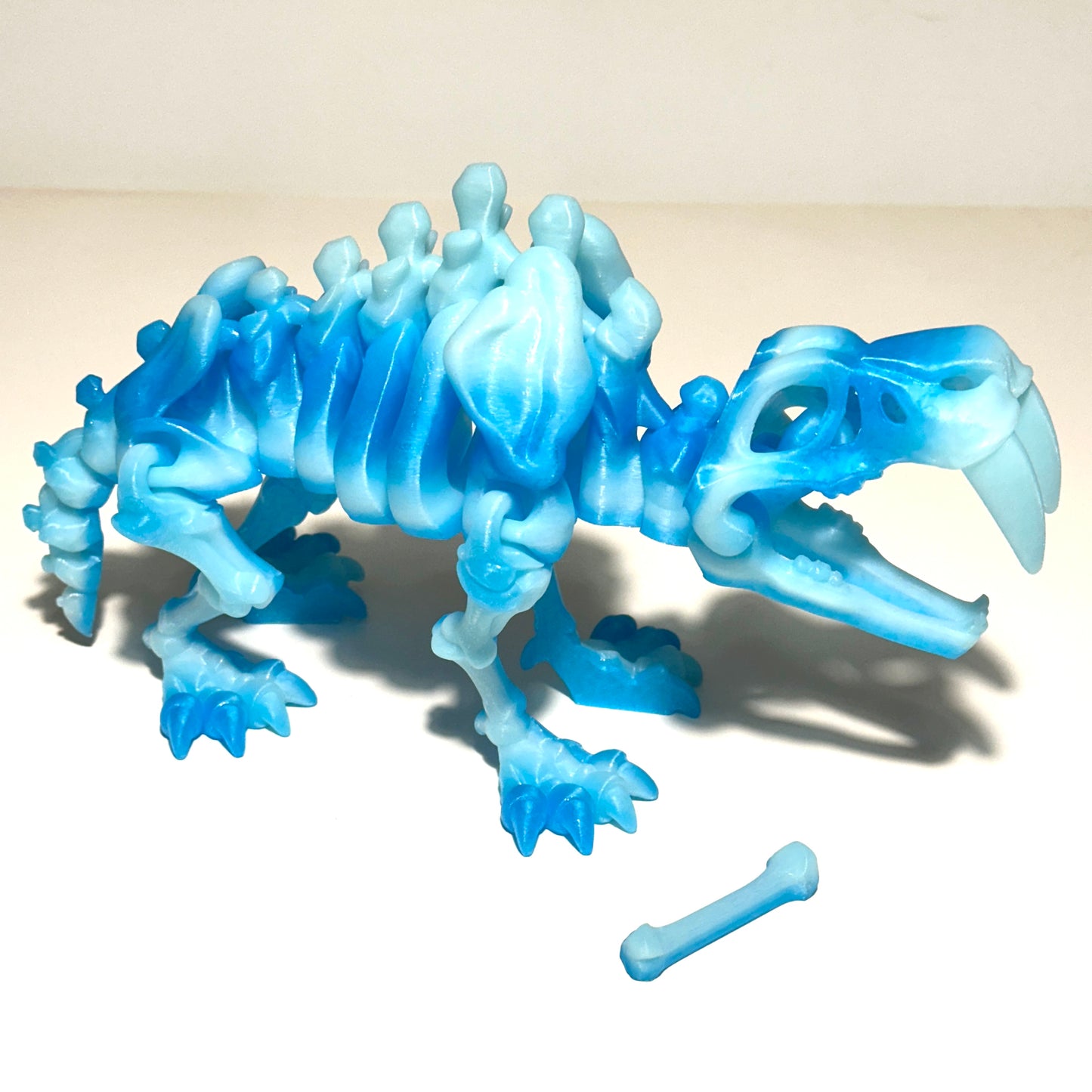 Giant Flexi Skeleton Saber Tooth Tiger - 3D Printed Articulating Figure