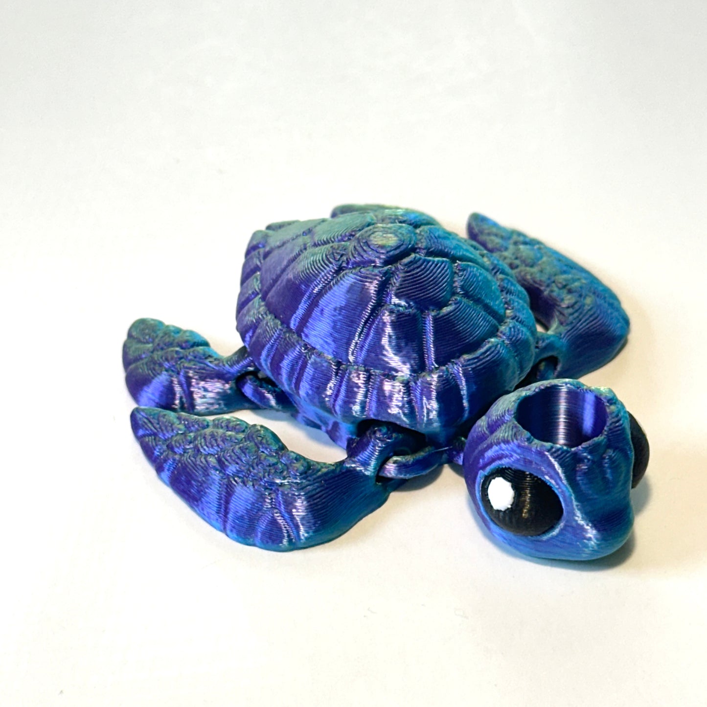 Sea Turtle Straw Topper - 3D Printed Articulating Figure