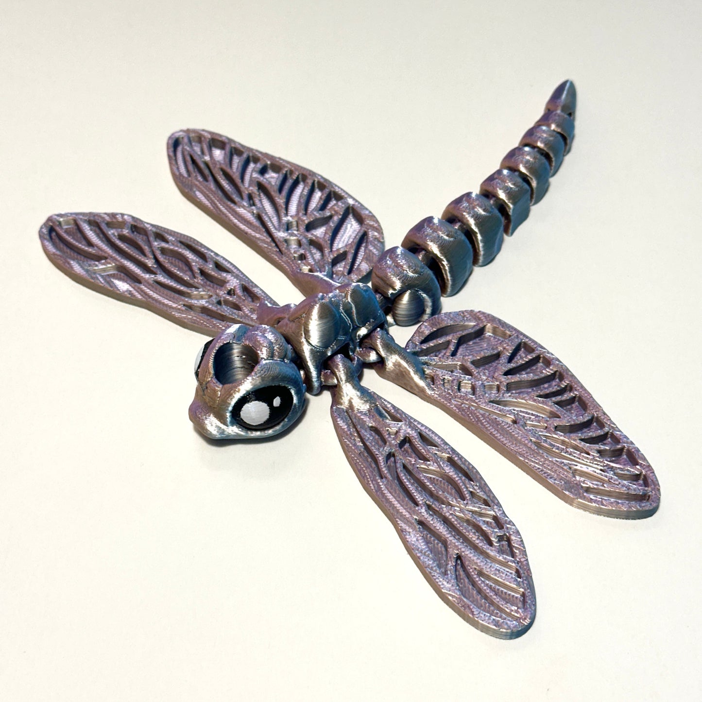 Dragonfly & Straw Topper - 3D Printed Articulating Figure