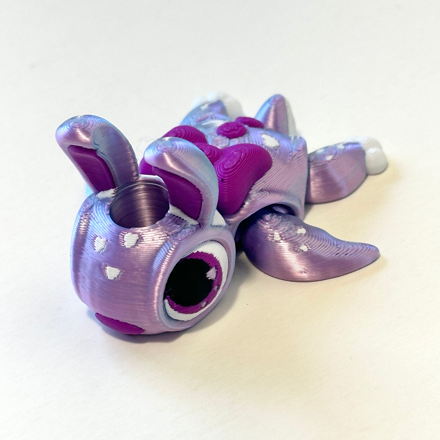 Bunny Turtle Straw Topper - 3D Printed Articulating Figure