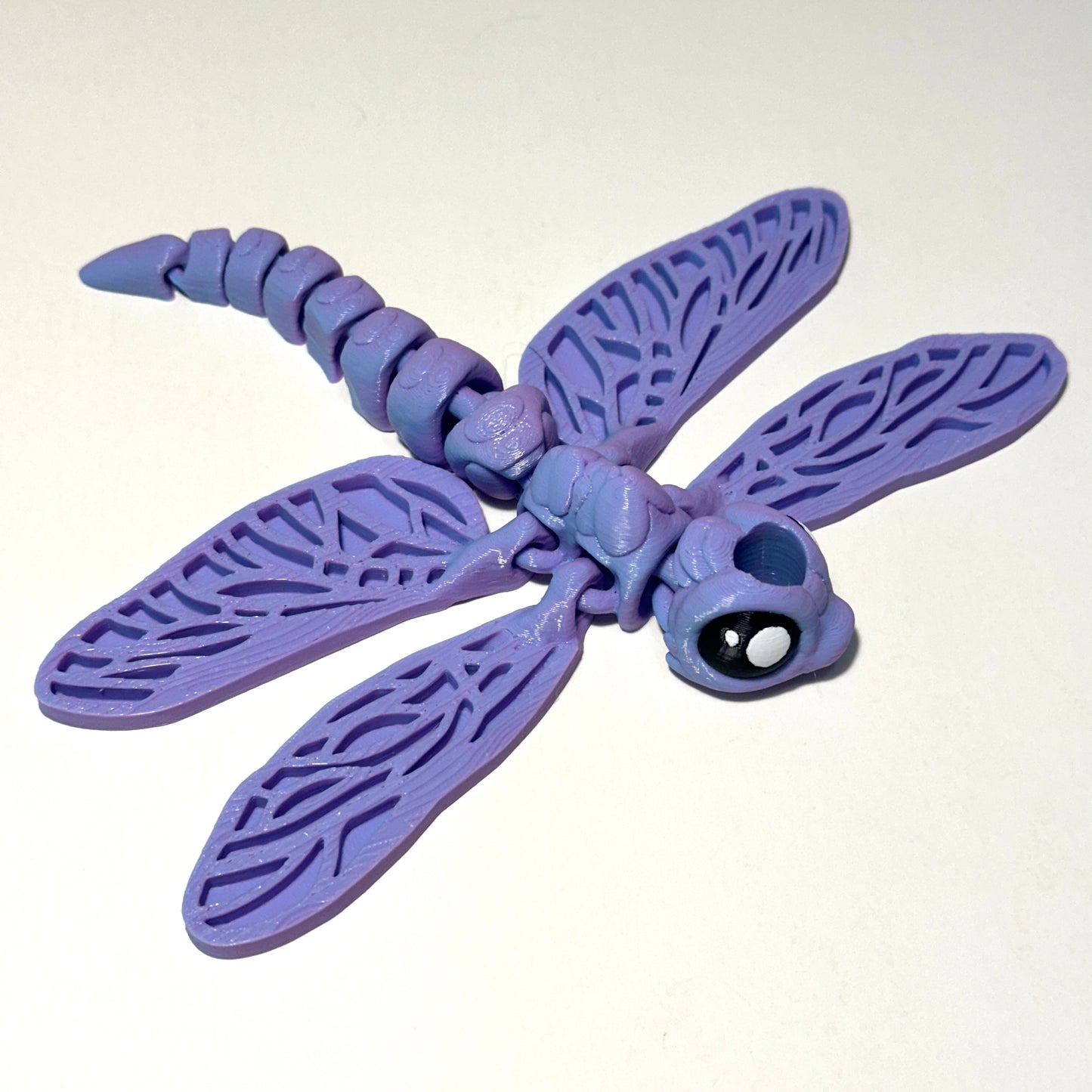 Dragonfly & Straw Topper - 3D Printed Articulating Figure