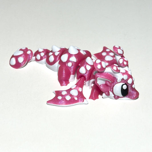 Baby Winged Mushroom Dragon - 3D Printed Articulating Figure