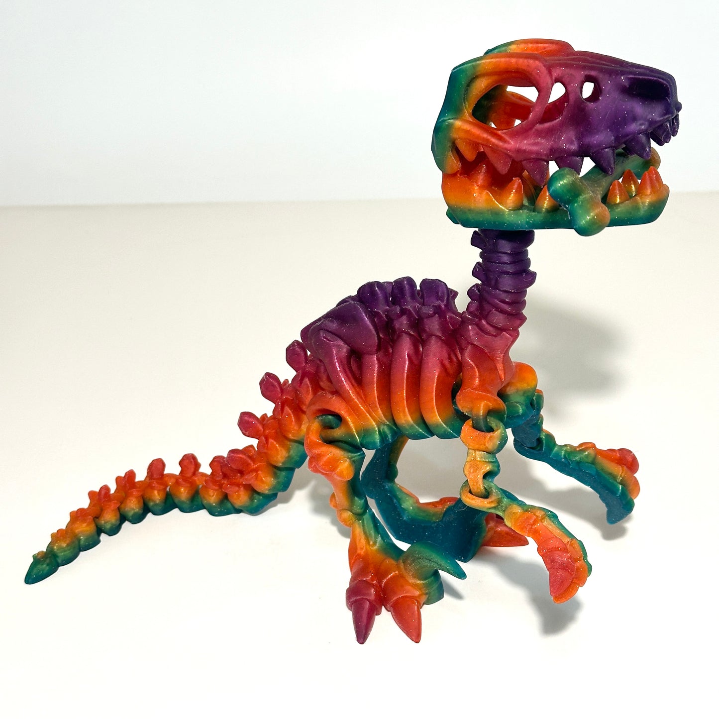 Giant Flexi Skeleton Raptor - 3D Printed Articulating Figure