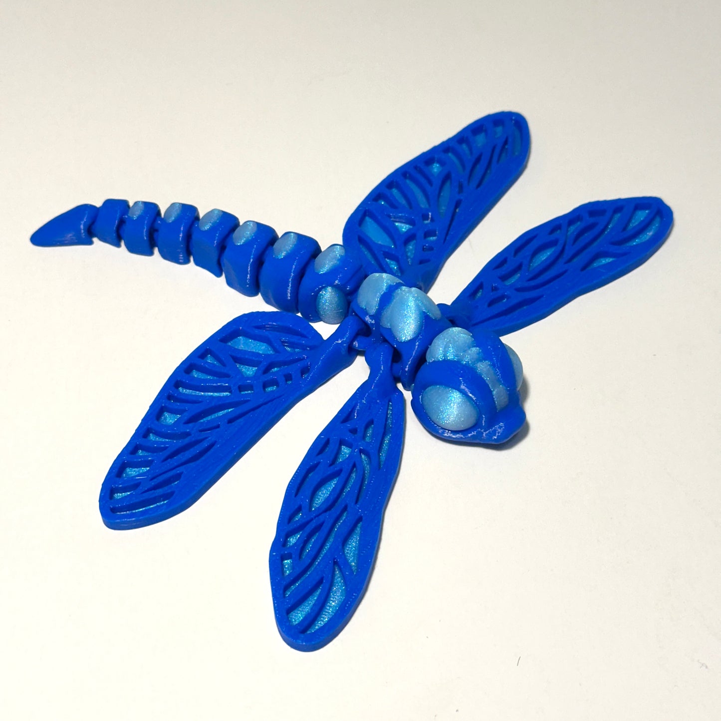 Dragonfly & Straw Topper - 3D Printed Articulating Figure