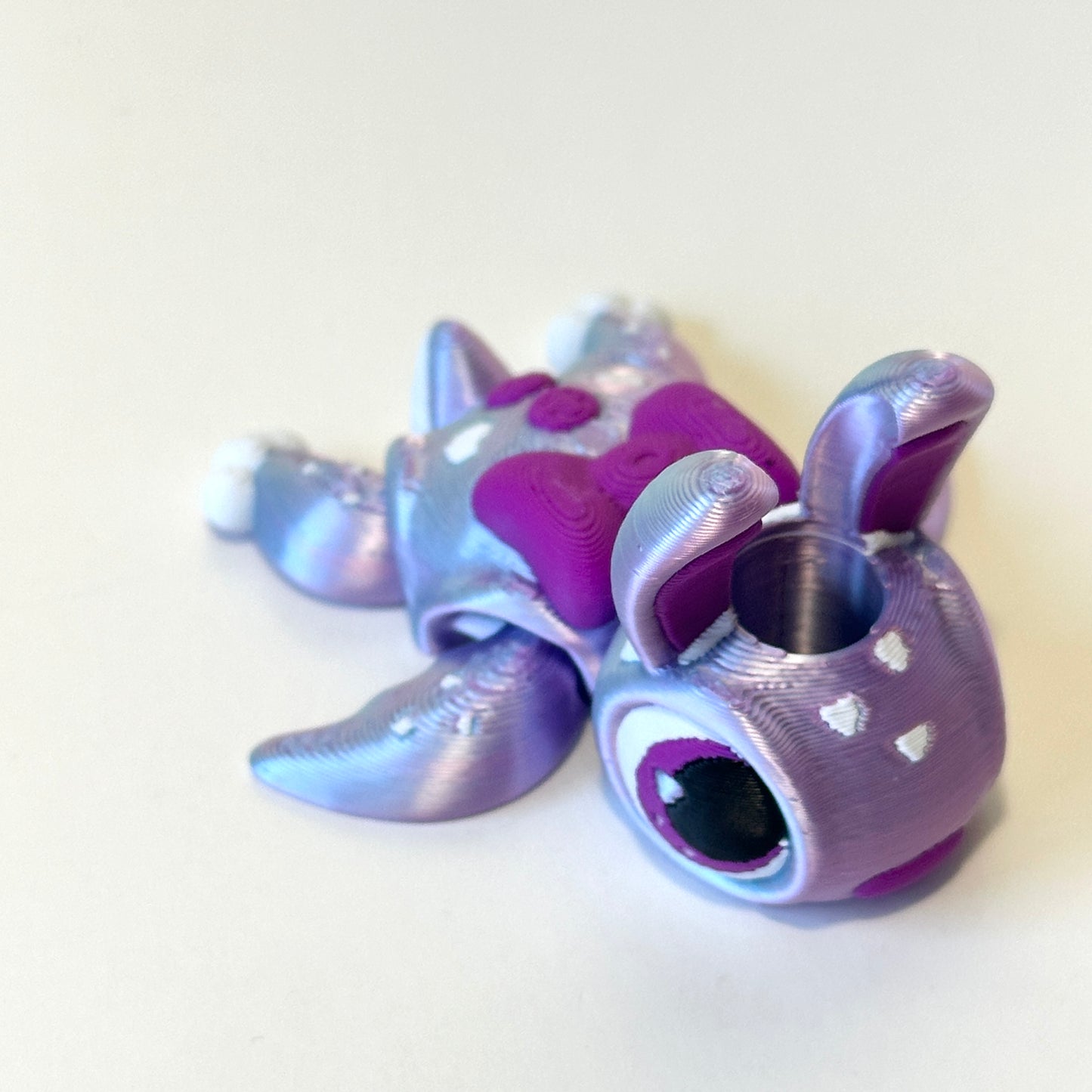 Bunny Turtle Straw Topper - 3D Printed Articulating Figure