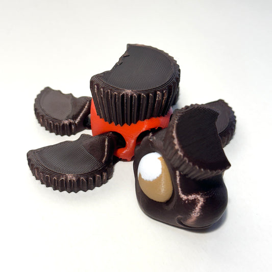 Peanut Butter Cup Turtle - 3D Printed Articulating Figure