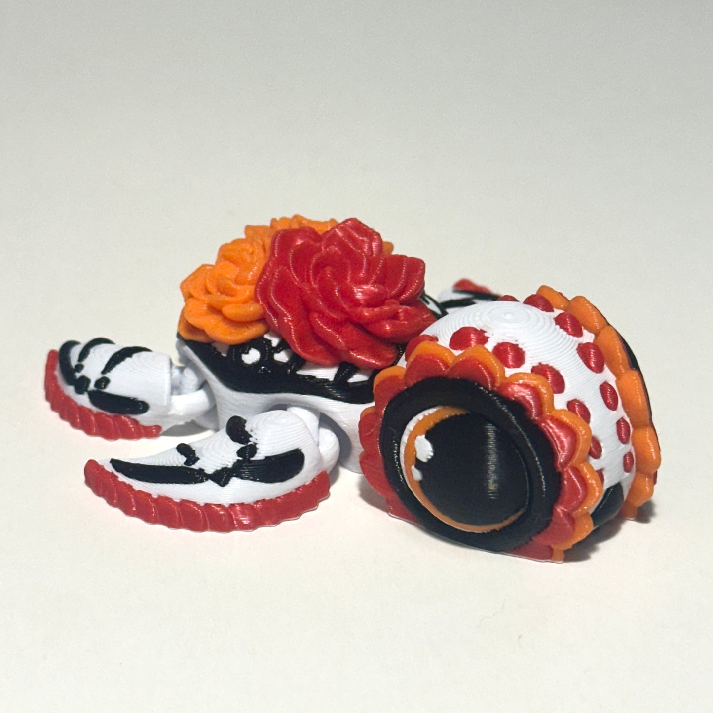 Dia De Los Muertos Turtle- 3D Printed Articulating Figure