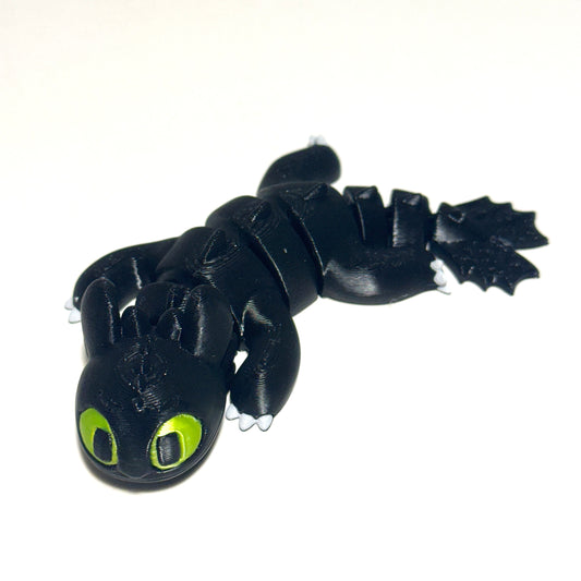 Flexi Toofless Dragon - 3D Printed Articulating Figure