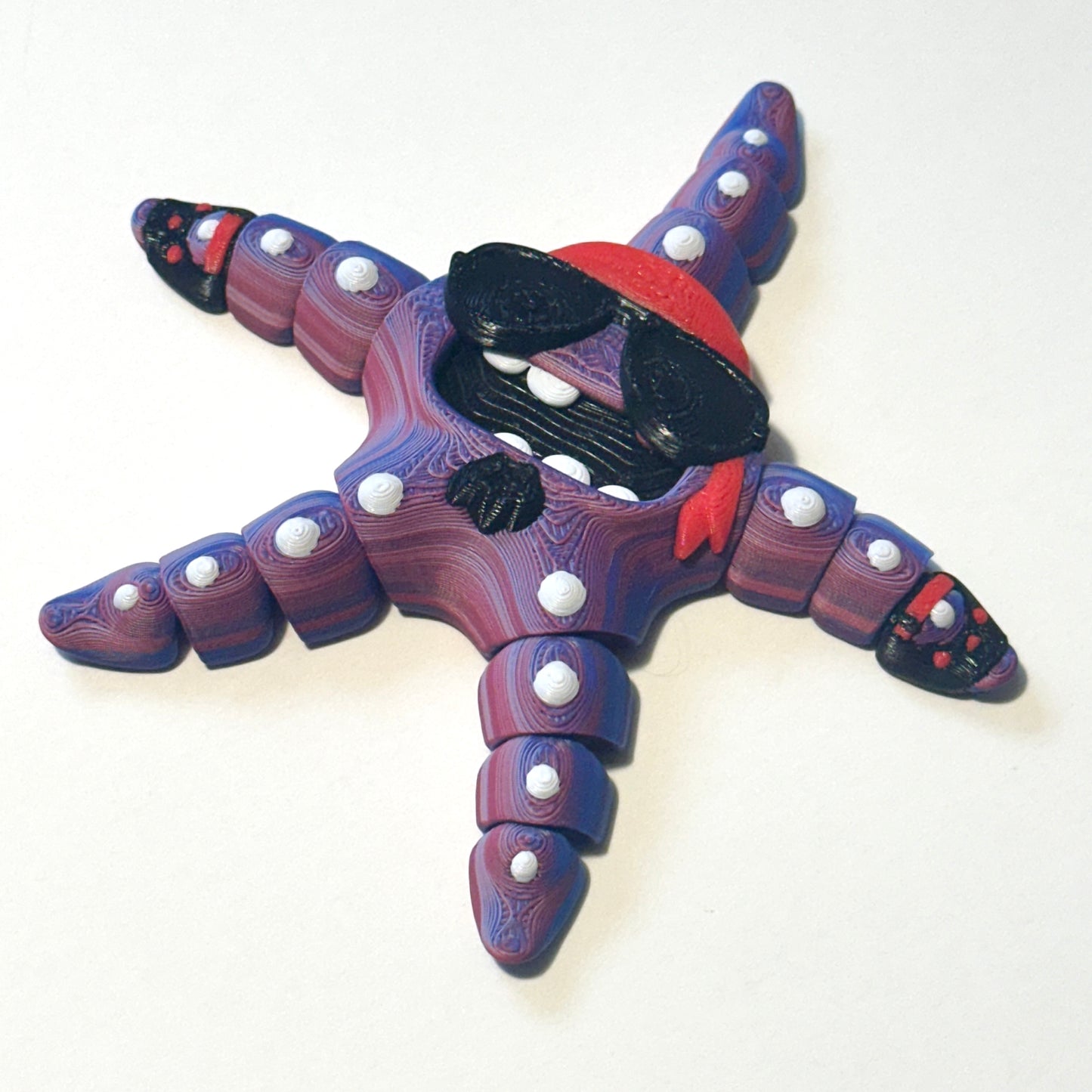 Biker Starfish - 3D Printed Articulating Figure