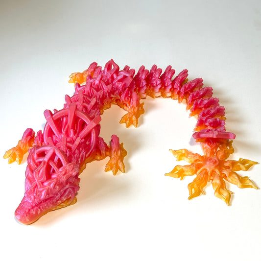 Large Solar Dragon - 3D Printed Articulating Figure