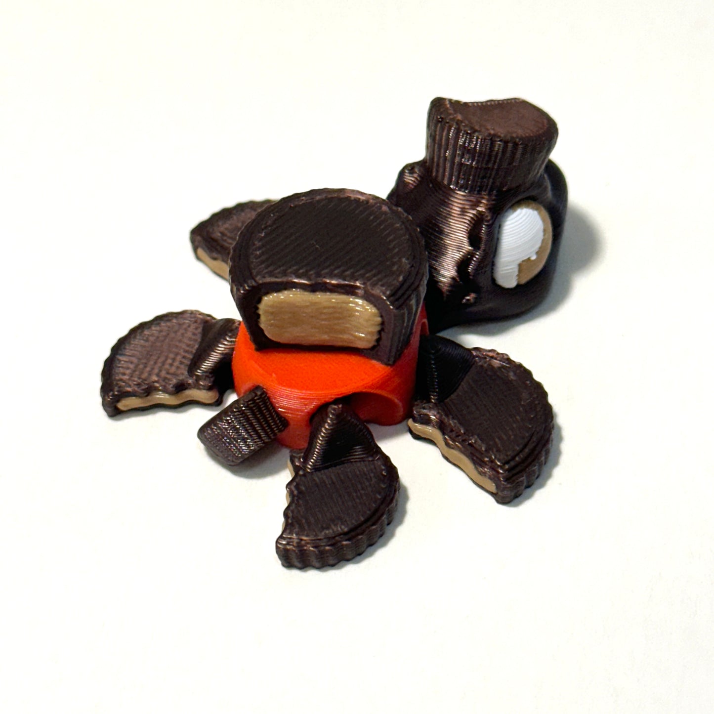 Peanut Butter Cup Turtle - 3D Printed Articulating Figure
