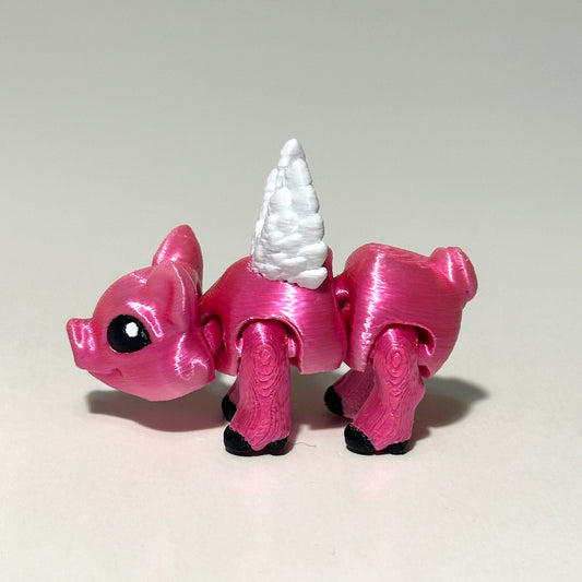 Flying Pig - 3D Printed Articulating Figure