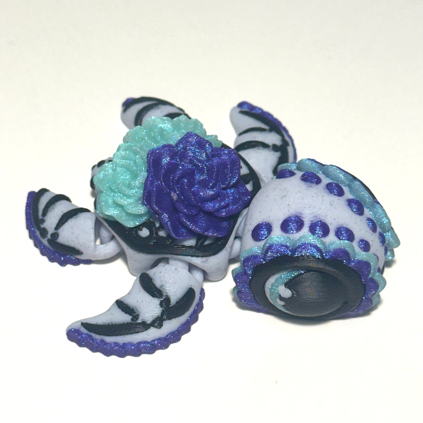 Dia De Los Muertos Turtle- 3D Printed Articulating Figure