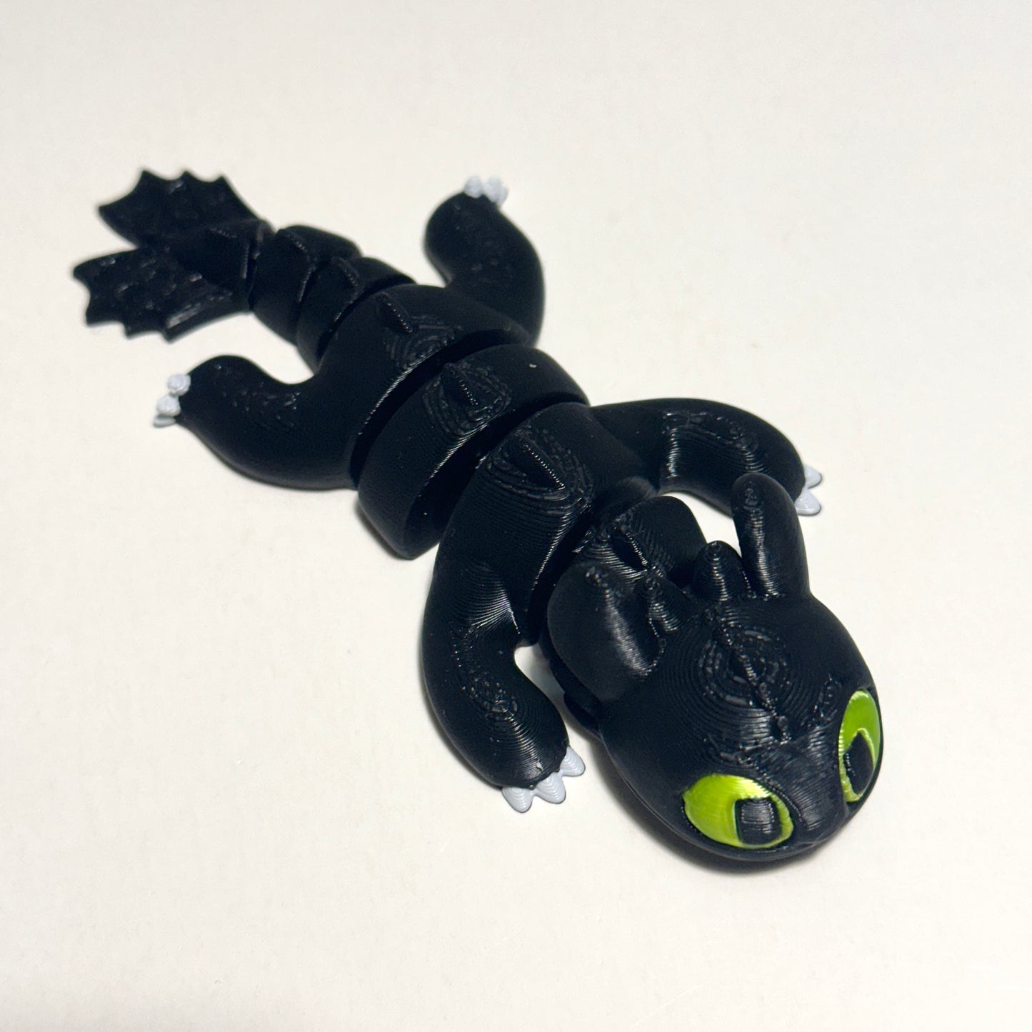 Flexi Toofless Dragon - 3D Printed Articulating Figure