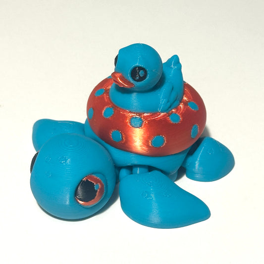 Floaty Duck Turtle - 3D Printed Articulating Figure