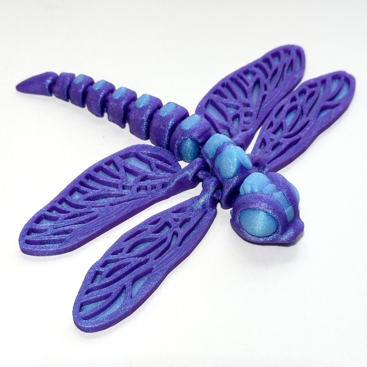 Dragonfly & Straw Topper - 3D Printed Articulating Figure