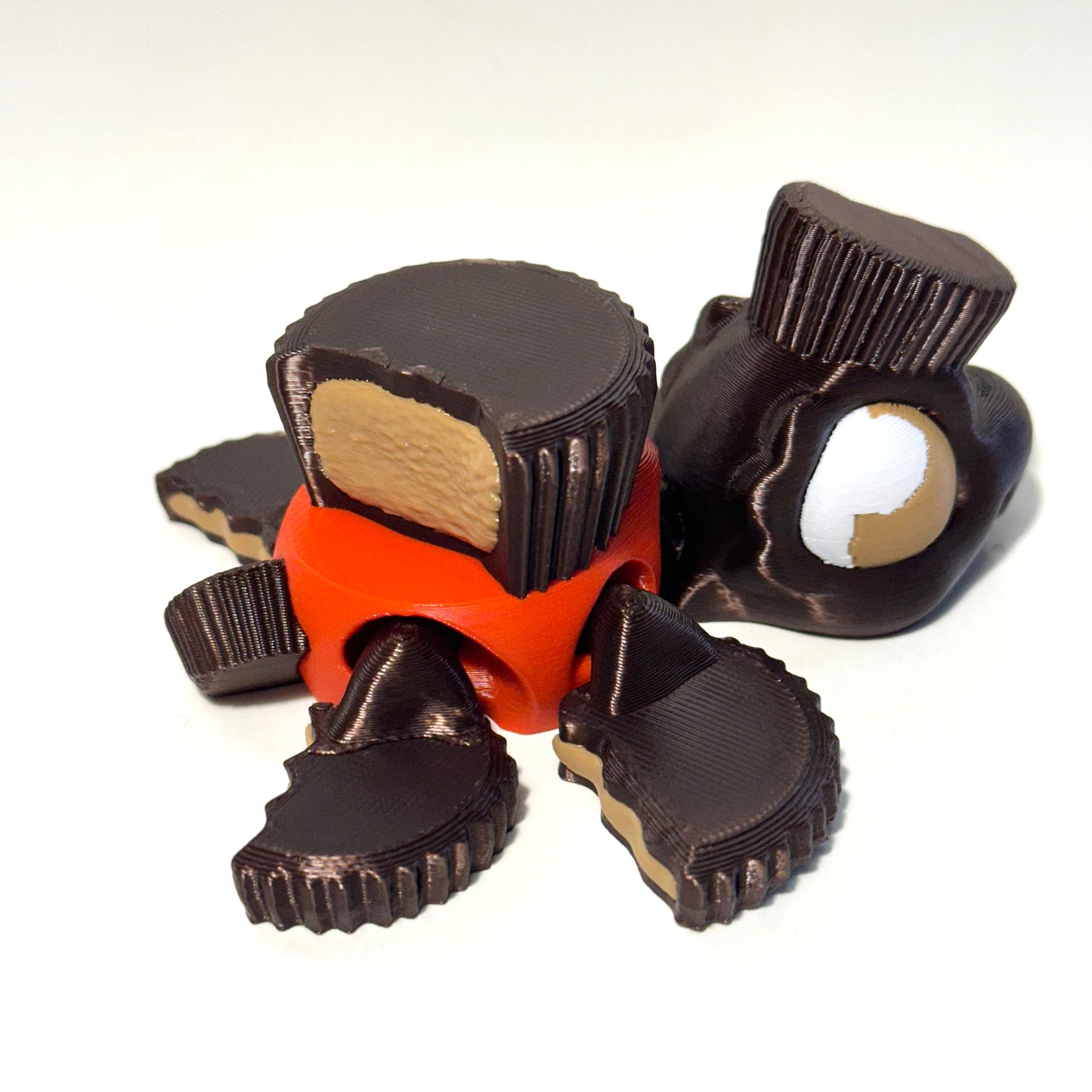 Peanut Butter Cup Turtle - 3D Printed Articulating Figure
