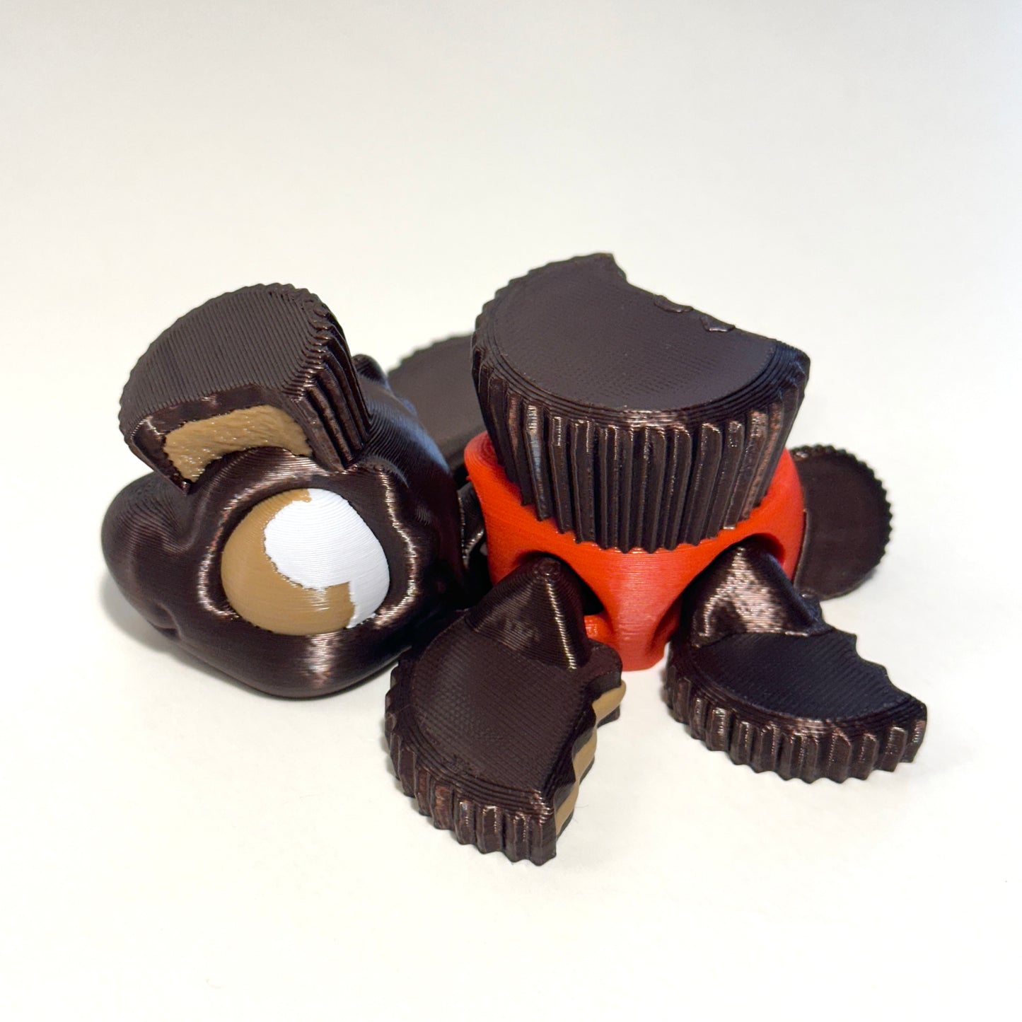 Peanut Butter Cup Turtle - 3D Printed Articulating Figure