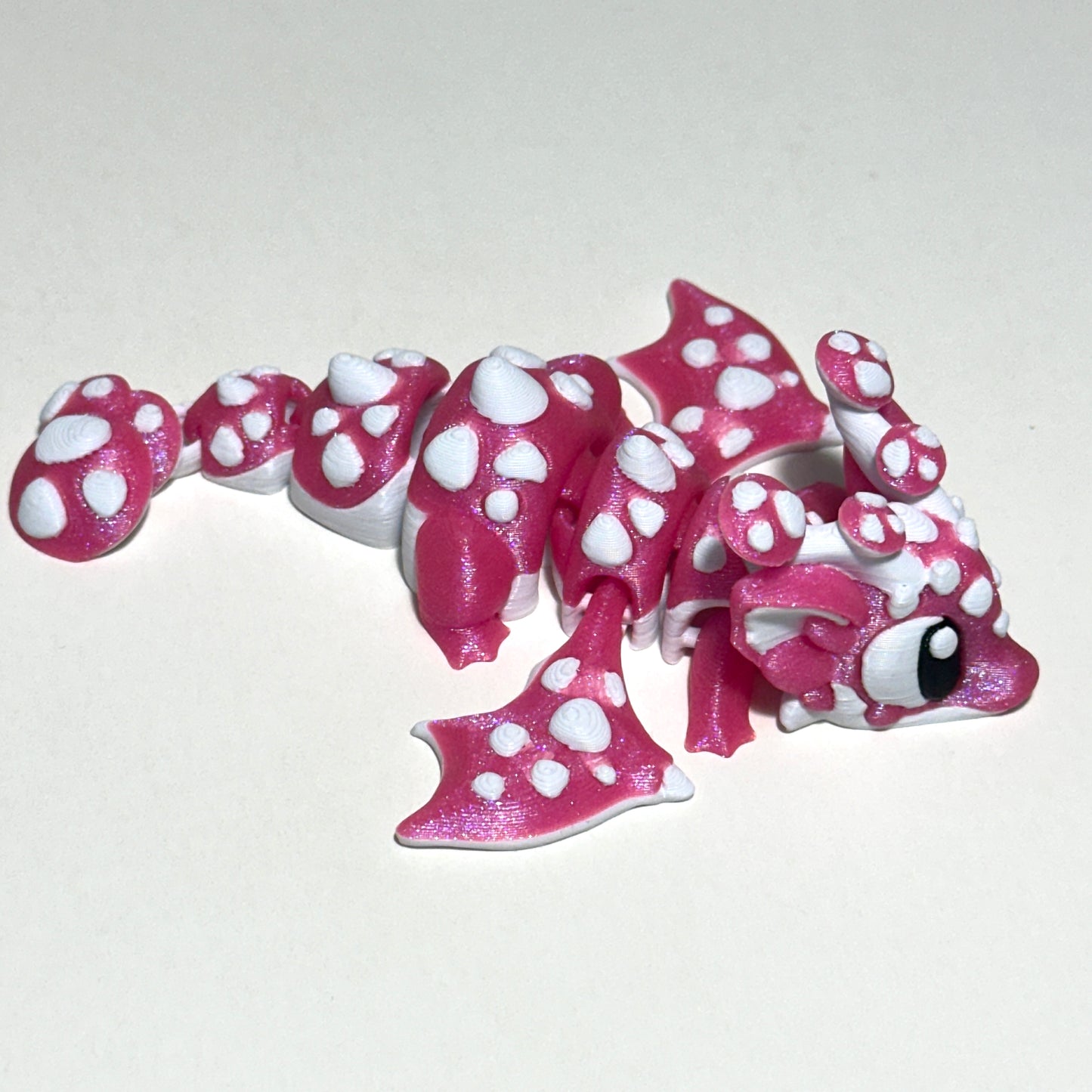 Baby Winged Mushroom Dragon - 3D Printed Articulating Figure