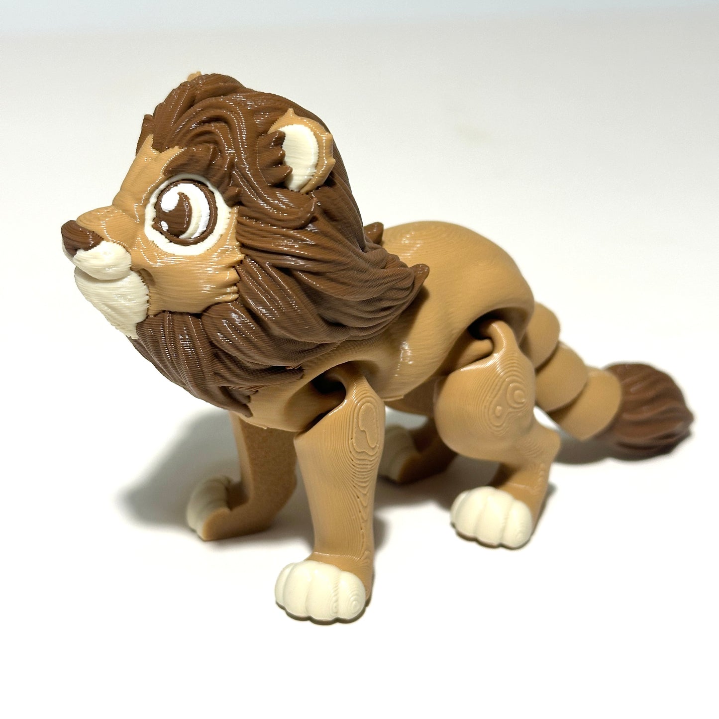 Kaleb The Brave Lion - 3D Printed Articulating Figure