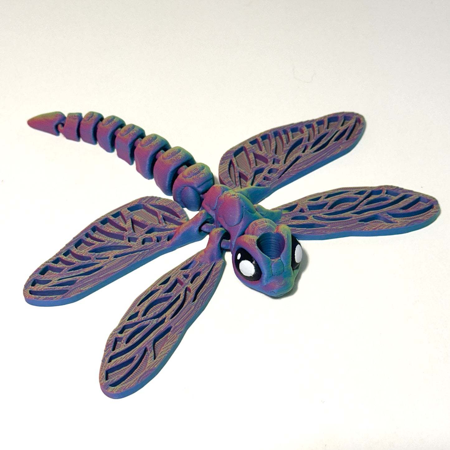 Dragonfly & Straw Topper - 3D Printed Articulating Figure