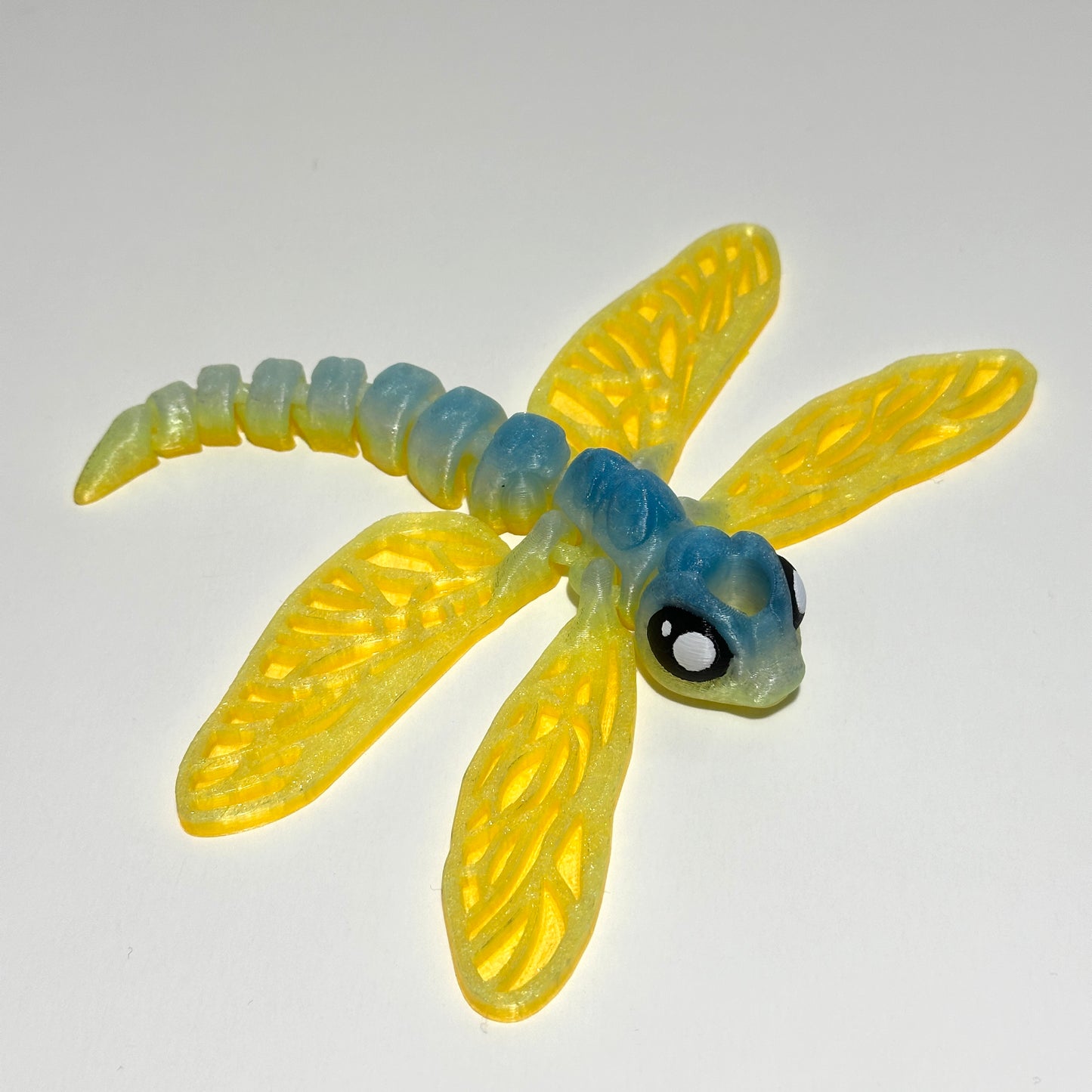 Dragonfly & Straw Topper - 3D Printed Articulating Figure