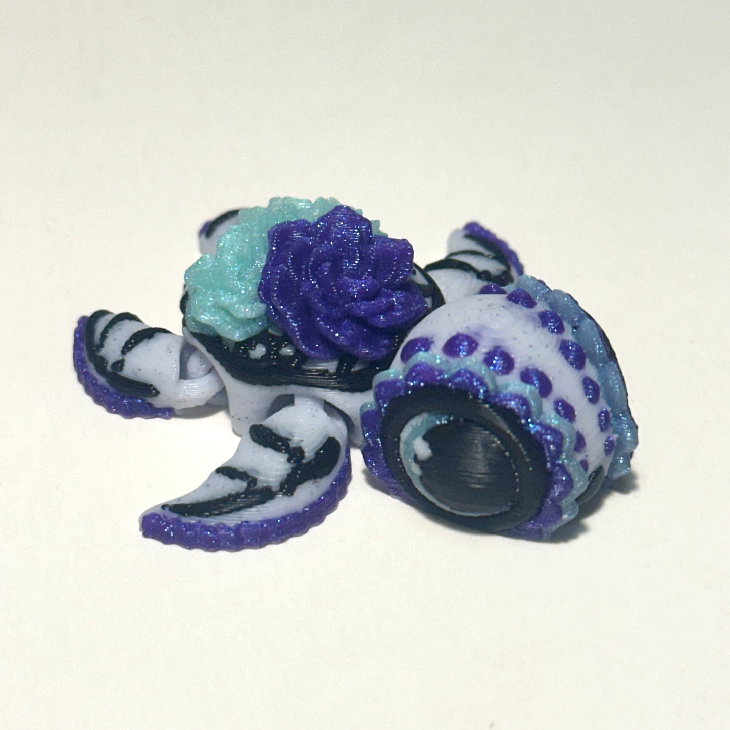 Dia De Los Muertos Turtle- 3D Printed Articulating Figure