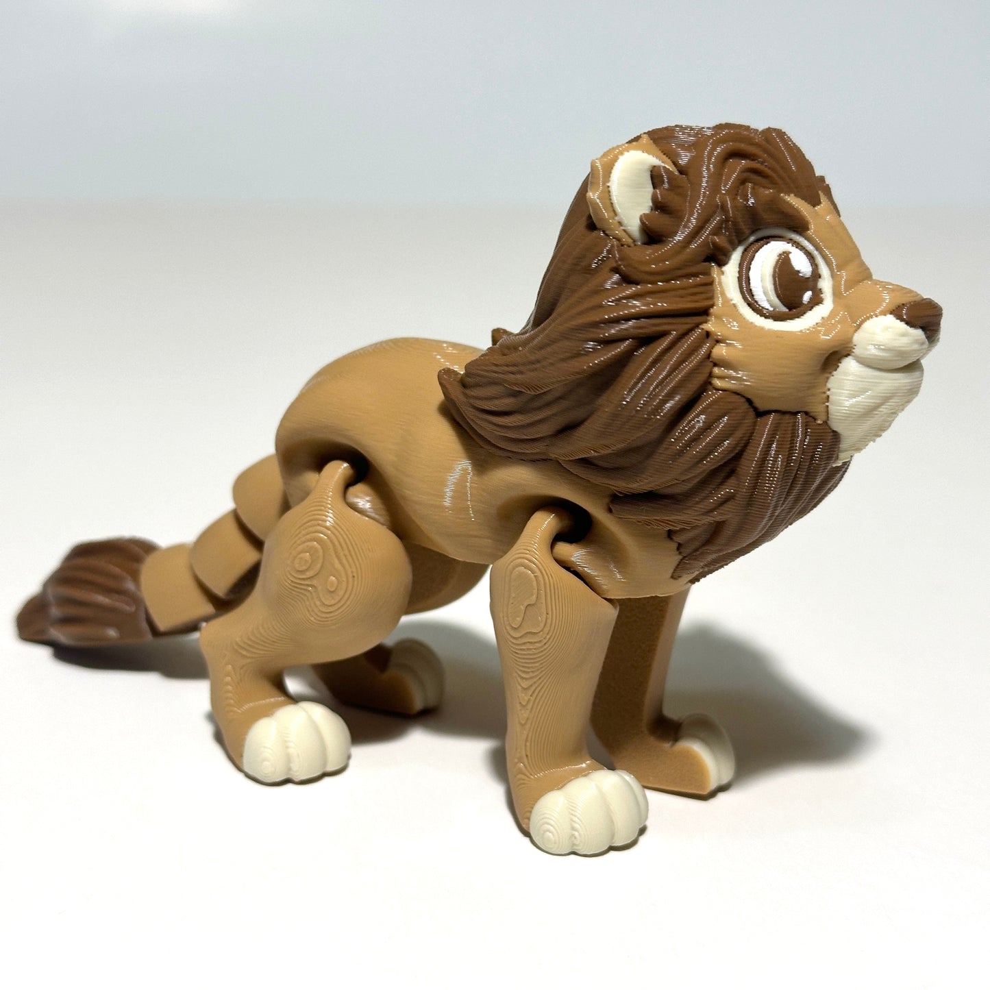 Kaleb The Brave Lion - 3D Printed Articulating Figure