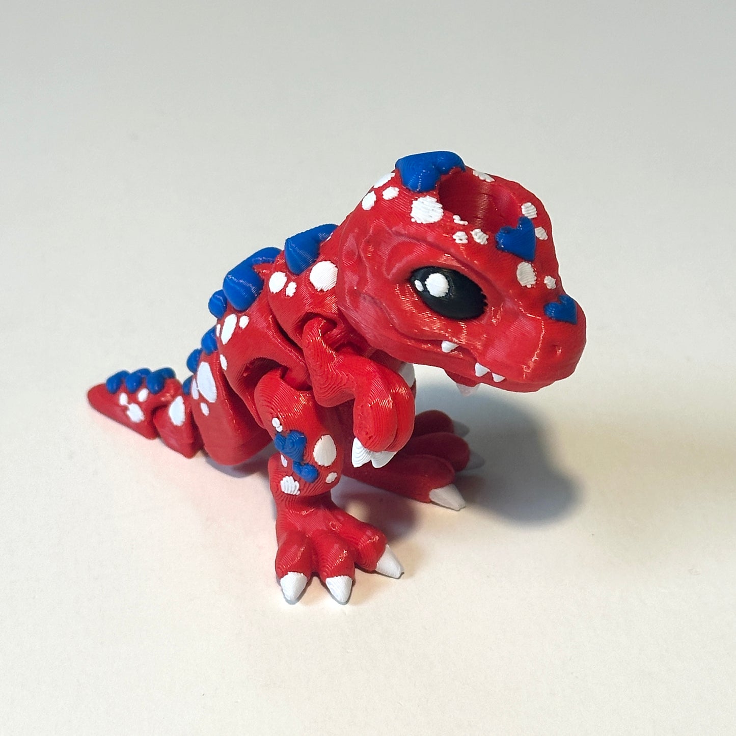 Flexi Heart T-Rex - 3D Printed Articulating Figure