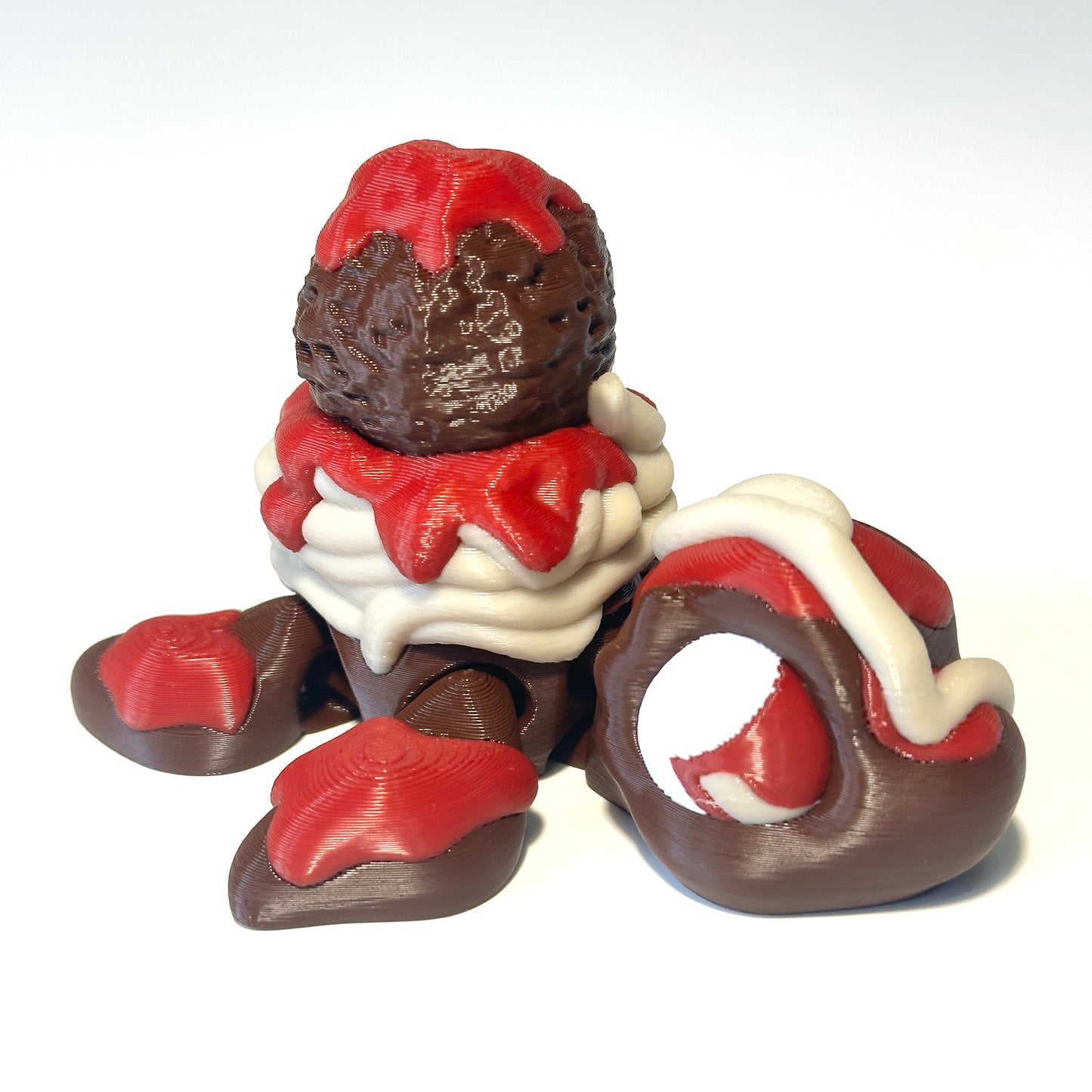 Spaghetti and Meatballs Turtle - 3D Printed Articulating Figure