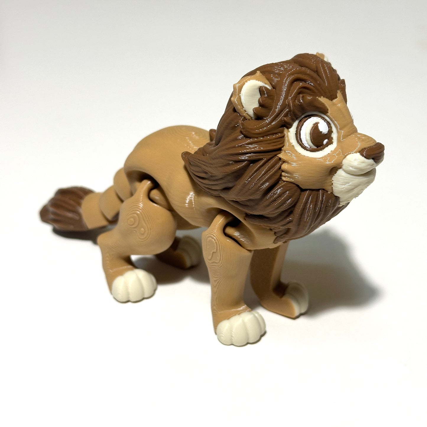 Kaleb The Brave Lion - 3D Printed Articulating Figure