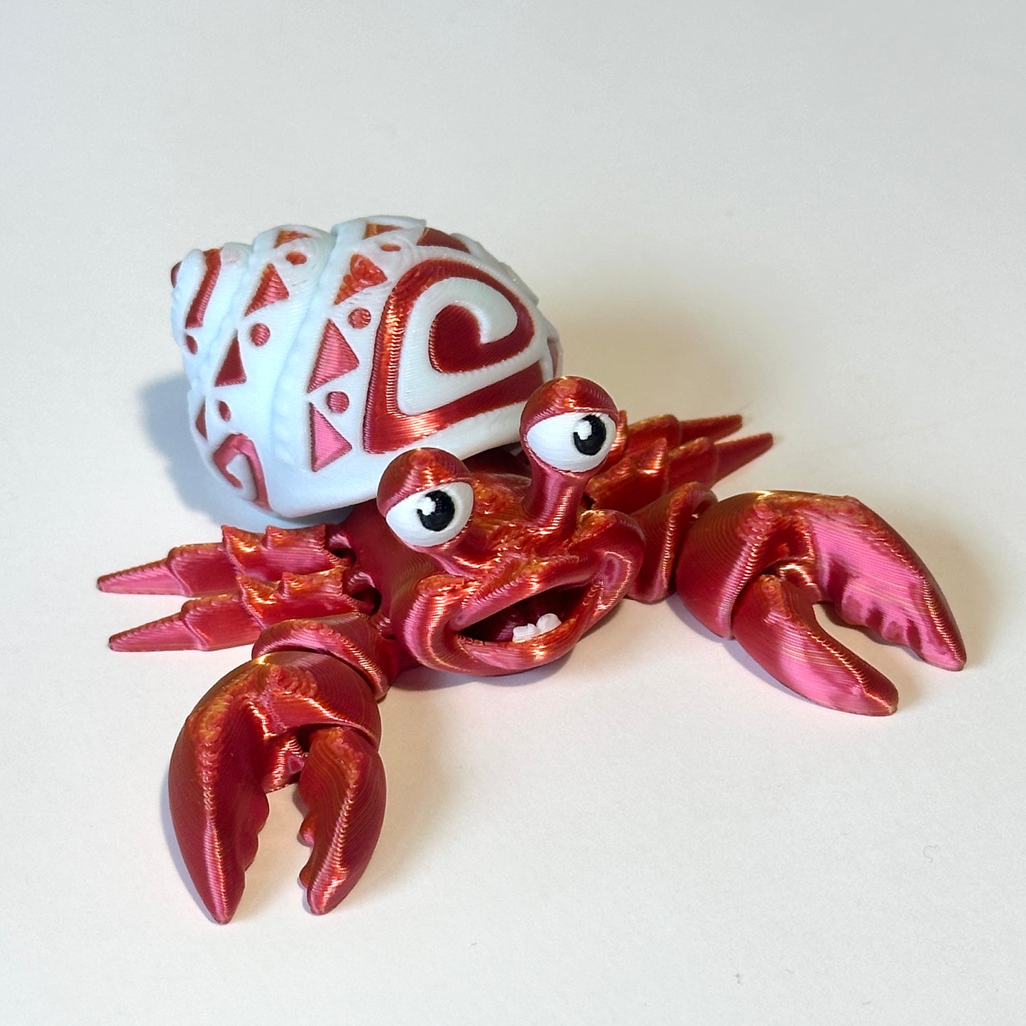Tattooed Hermit Crab - 3D Printed Articulating Figure