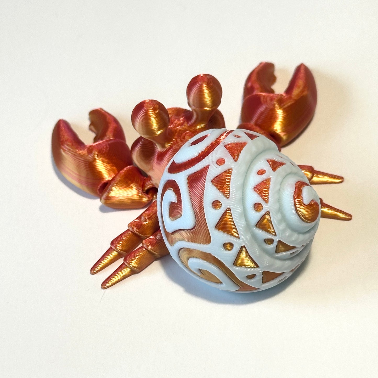 Tattooed Hermit Crab - 3D Printed Articulating Figure