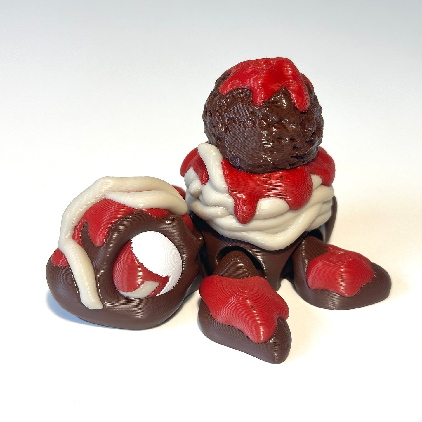 Spaghetti and Meatballs Turtle - 3D Printed Articulating Figure