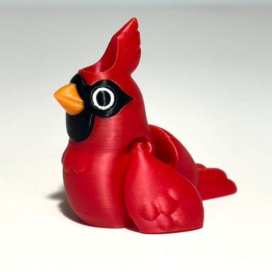 Cardinal Straw Topper - 3D Printed Articulating Figure