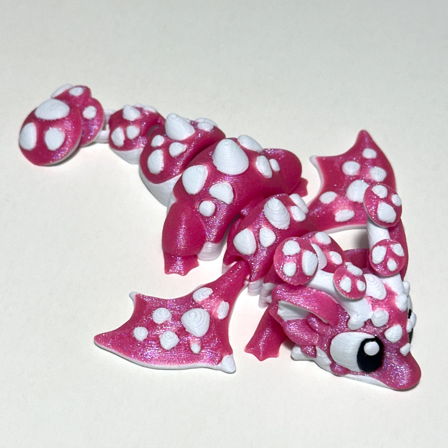 Baby Winged Mushroom Dragon - 3D Printed Articulating Figure