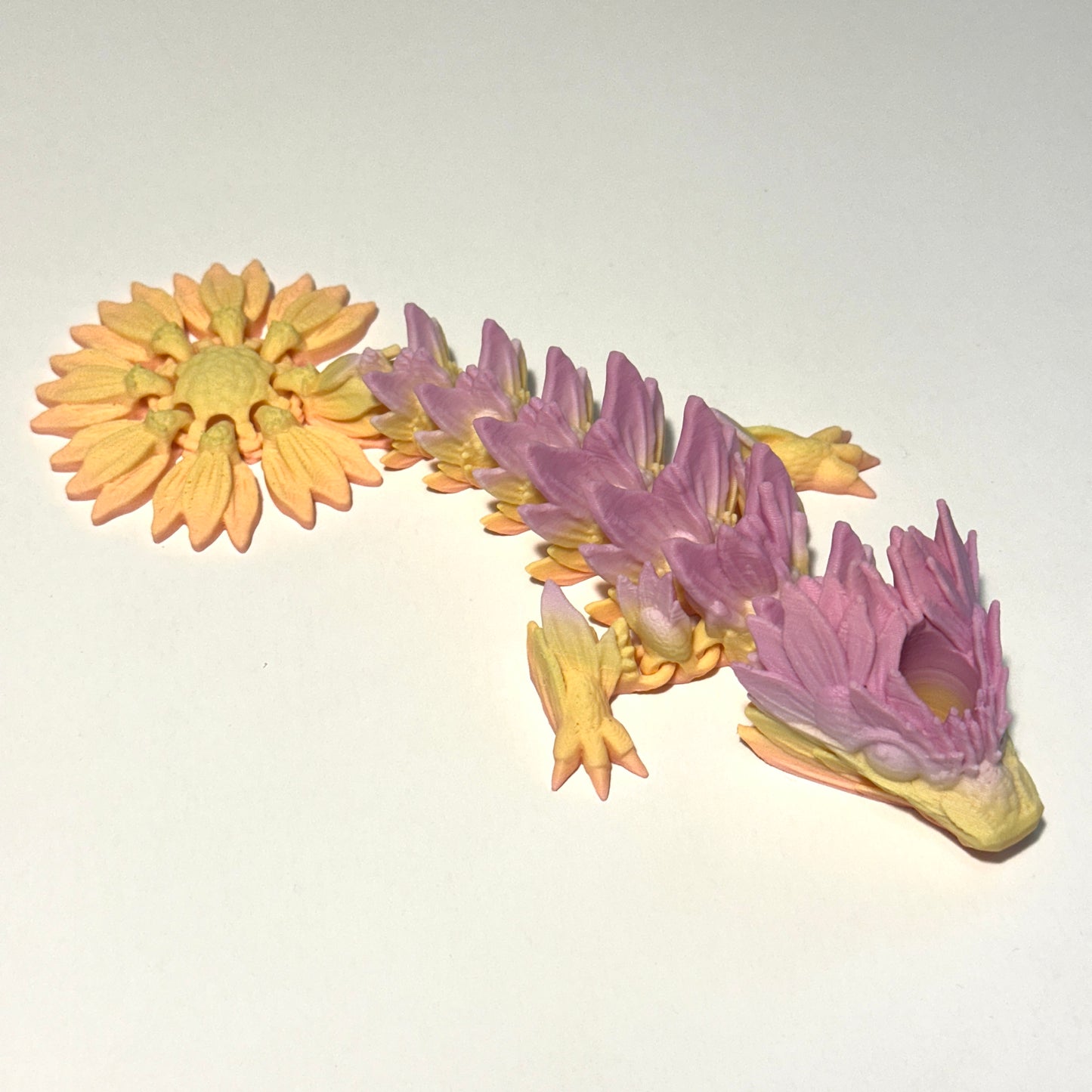 Sunflower Tadling Straw Topper - 3D Printed Articulating Figure