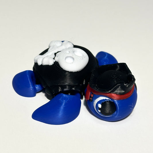 Pirate Turtle - 3D Printed Articulating Figure