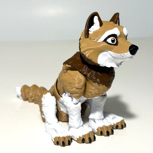 Flexi Wolf - 3D Printed Articulating Figure