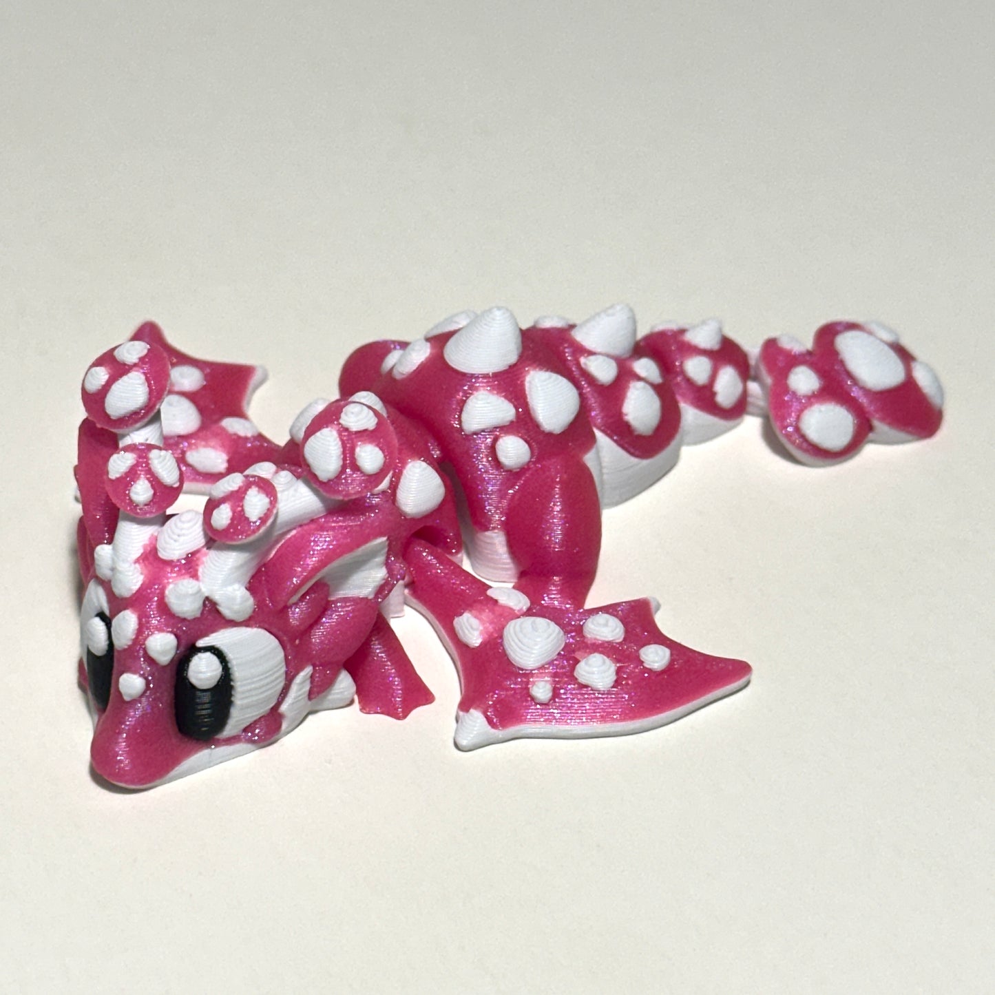 Baby Winged Mushroom Dragon - 3D Printed Articulating Figure