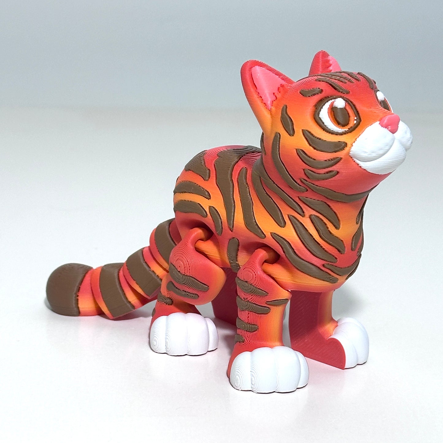 Flexi Short Hair Cat - 3D Printed Articulating Figure