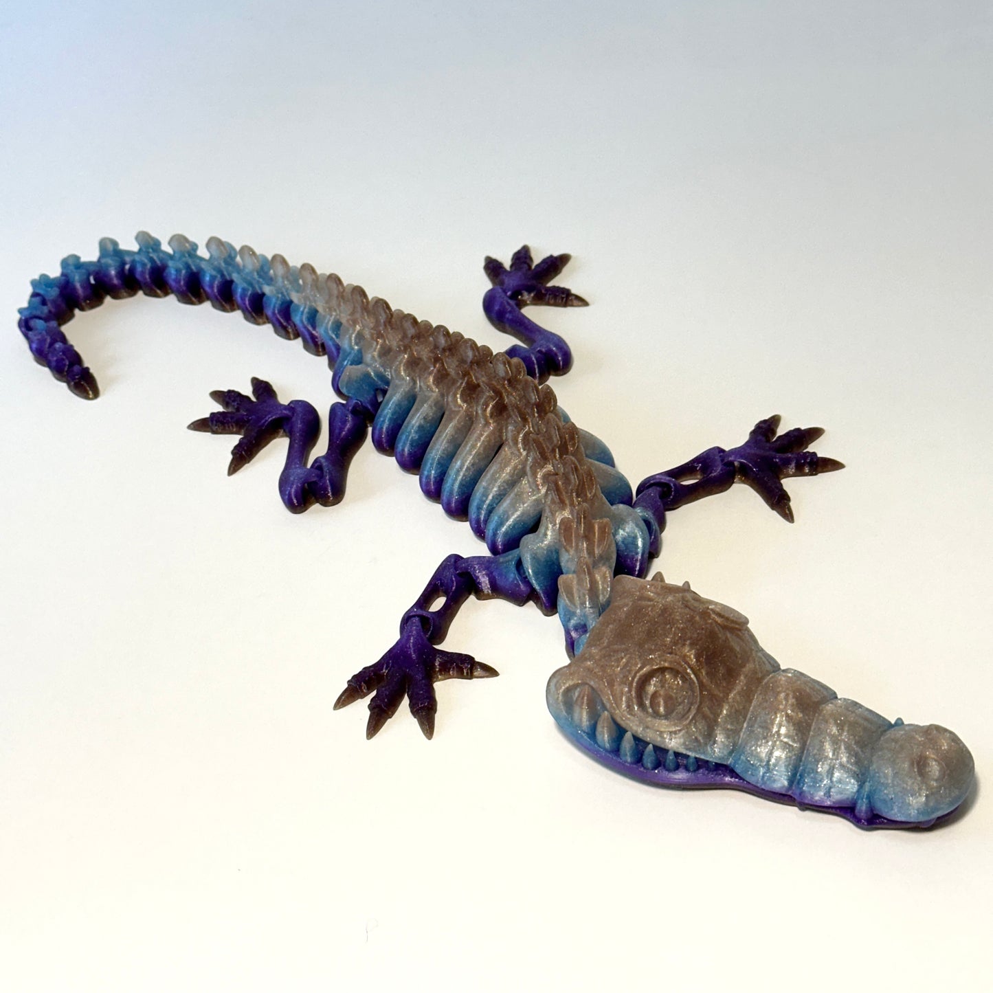 Giant Skeleton Crocodile - 3D Printed Articulating Figure