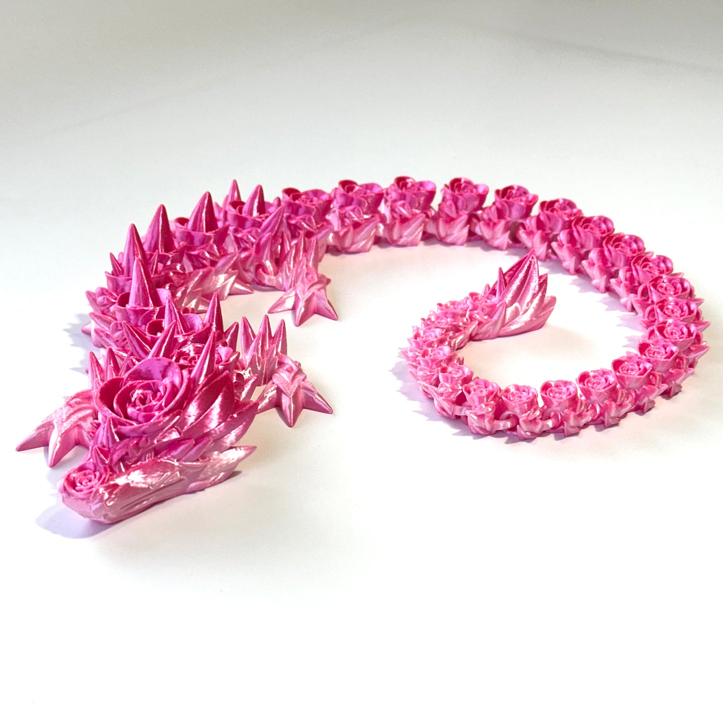 Large Rose Dragon - 3D Printed Articulating